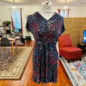 French Connection- floral wrap dress